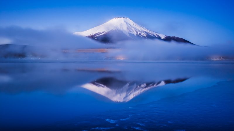 Mt.Fuji with Lake Yamanaka, Yamanashi, Japan